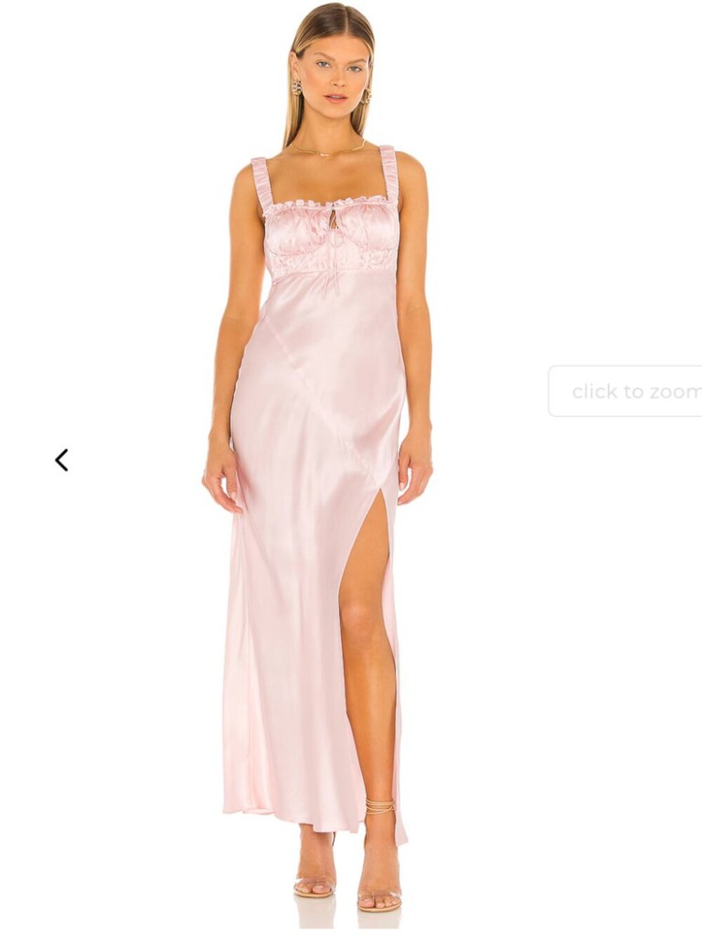 NICHOLAS Nina Dress, Soft Pink, Size 2, Slit Professionally Removed